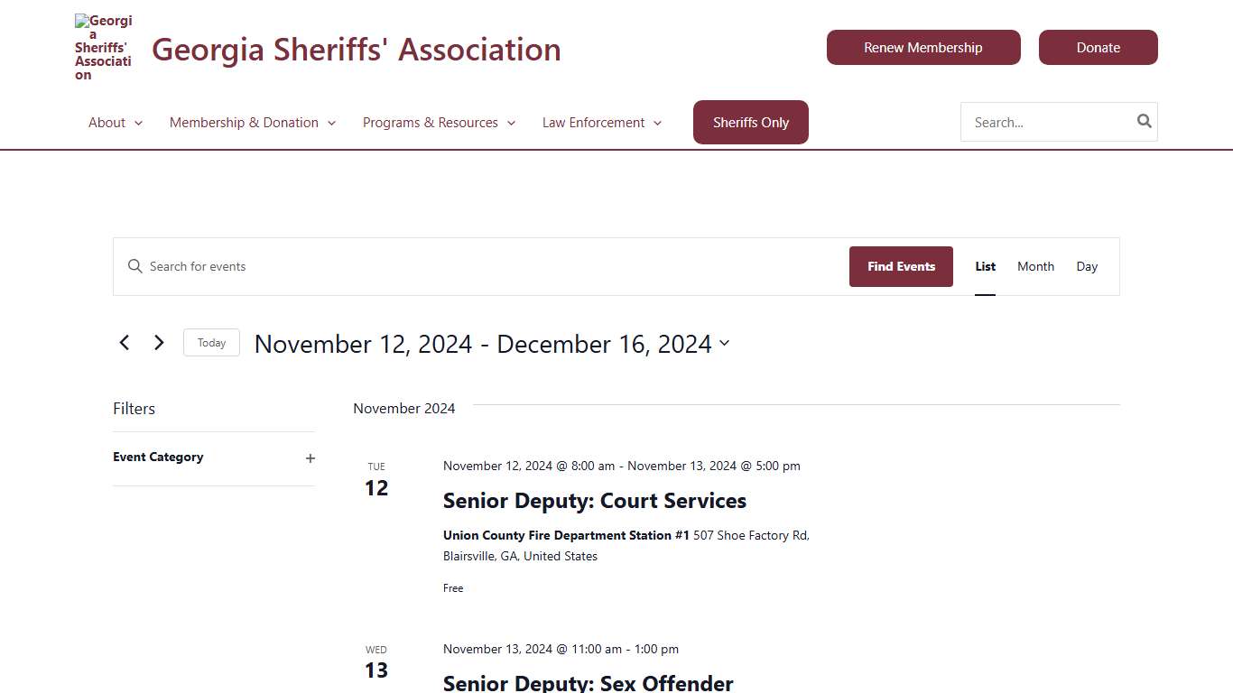 Past Events from October 10, 2022 – August 12, 2022 – Page 16 – Georgia Sheriffs' Association